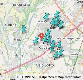 Mappa Via Raspalupo, 24044 Dalmine BG, Italia (1.54941)