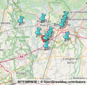 Mappa Via Raspalupo, 24044 Dalmine BG, Italia (5.71909)