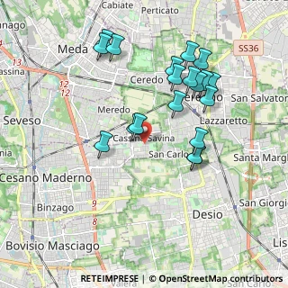 Mappa Via Podgora, 20811 Cesano Maderno MB, Italia (1.85842)