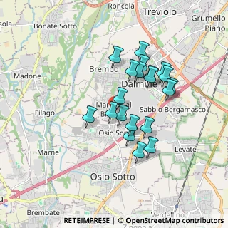Mappa Via Osio, 24044 Dalmine BG, Italia (1.4815)