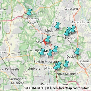 Mappa Via Confalonieri, 20811 Cesano Maderno MB, Italia (4.16143)