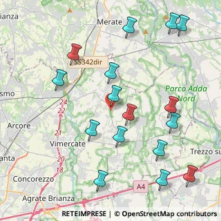 Mappa Via Pietro Rogorini, 20886 Aicurzio MB, Italia (4.78625)