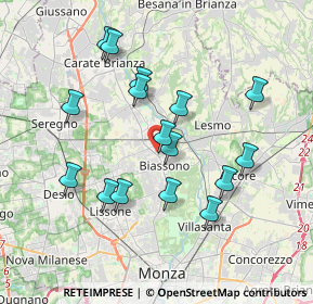 Mappa Via Gaetano Donizetti, 20853 Biassono MB, Italia (3.51063)