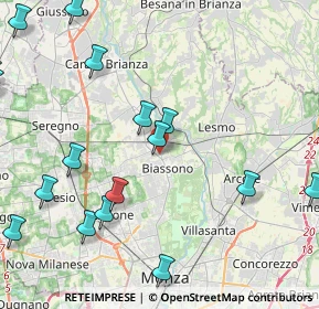 Mappa Via Gaetano Donizetti, 20853 Biassono MB, Italia (5.92368)