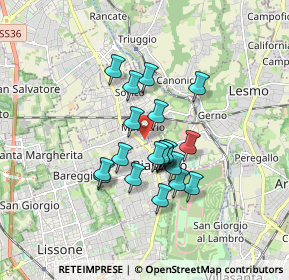 Mappa Via Gaetano Donizetti, 20853 Biassono MB, Italia (1.299)