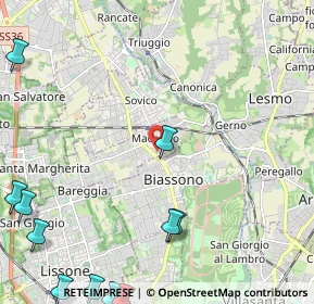 Mappa Via Gaetano Donizetti, 20853 Biassono MB, Italia (3.43273)