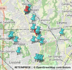 Mappa Via Gaetano Donizetti, 20853 Biassono MB, Italia (2.032)