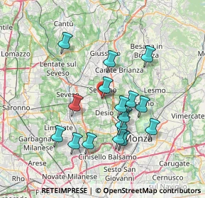 Mappa Via Giuseppe Toniolo, 20831 Seregno MB, Italia (6.67)