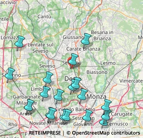 Mappa Via Giuseppe Toniolo, 20831 Seregno MB, Italia (10.336)