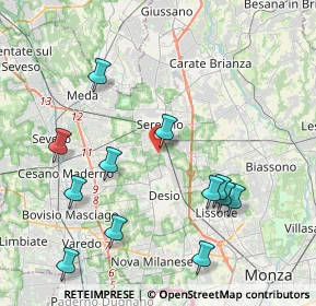 Mappa Via Giuseppe Toniolo, 20831 Seregno MB, Italia (4.4725)