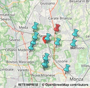 Mappa Via Giuseppe Toniolo, 20831 Seregno MB, Italia (3.27615)