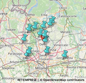 Mappa Via Giuseppe Toniolo, 20831 Seregno MB, Italia (10.74615)