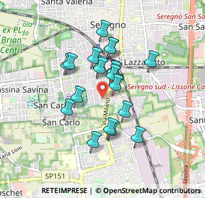 Mappa Via Giuseppe Toniolo, 20831 Seregno MB, Italia (0.675)