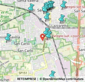 Mappa Via Giuseppe Toniolo, 20831 Seregno MB, Italia (1.22214)