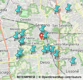 Mappa Via Giuseppe Toniolo, 20831 Seregno MB, Italia (2.13)