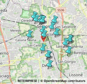 Mappa Via Giuseppe Toniolo, 20831 Seregno MB, Italia (1.5915)