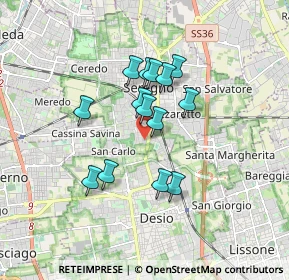 Mappa Via Giuseppe Toniolo, 20831 Seregno MB, Italia (1.32571)