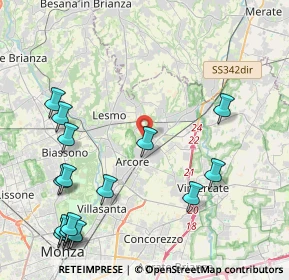 Mappa Via Tiziano, 20862 Arcore MB, Italia (5.52059)