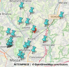 Mappa Via Tiziano, 20862 Arcore MB, Italia (4.986)