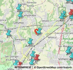 Mappa Via Tiziano, 20862 Arcore MB, Italia (3.35737)