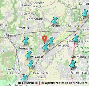 Mappa Via Tiziano, 20862 Arcore MB, Italia (2.43727)