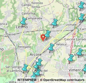Mappa Via Tiziano, 20862 Arcore MB, Italia (2.974)