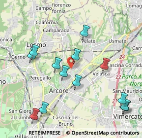 Mappa Via Tiziano, 20862 Arcore MB, Italia (2.21077)