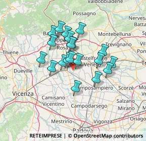 Mappa Via Camatta, 35019 Tombolo PD, Italia (10.4115)