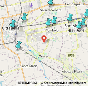 Mappa Via Camatta, 35019 Tombolo PD, Italia (2.81091)