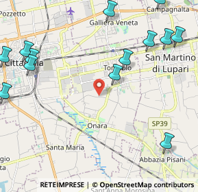 Mappa Via Camatta, 35019 Tombolo PD, Italia (2.93769)