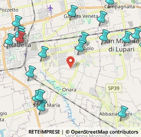 Mappa Via Camatta, 35019 Tombolo PD, Italia (2.8935)