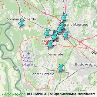 Mappa Via Falcone e Borsellino, 21010 Cardano Al Campo VA, Italia (2.98333)