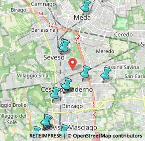 Mappa Via Luigi Pacinotti, 20031 Cesano Maderno MB, Italia (2.53188)