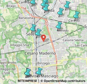 Mappa Via Luigi Pacinotti, 20031 Cesano Maderno MB, Italia (2.78929)