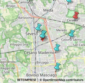 Mappa Via Alfonso Lamarmora, 20813 Cesano Maderno MB, Italia (2.53818)