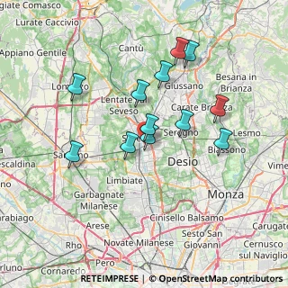 Mappa Via Luigi Pacinotti, 20031 Cesano Maderno MB, Italia (6.37583)