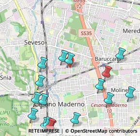 Mappa Via Alfonso Lamarmora, 20813 Cesano Maderno MB, Italia (1.35882)