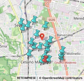 Mappa Via Alfonso Lamarmora, 20813 Cesano Maderno MB, Italia (0.8435)