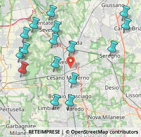 Mappa Via Luigi Pacinotti, 20031 Cesano Maderno MB, Italia (4.68688)