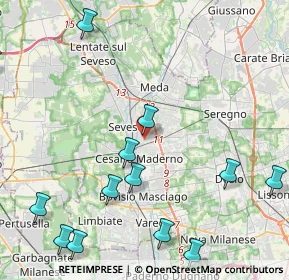Mappa Via Alfonso Lamarmora, 20813 Cesano Maderno MB, Italia (6.41059)
