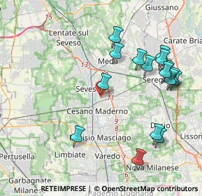 Mappa Via Alfonso Lamarmora, 20813 Cesano Maderno MB, Italia (4.41938)