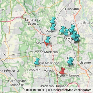 Mappa Via Luigi Pacinotti, 20031 Cesano Maderno MB, Italia (4.41938)