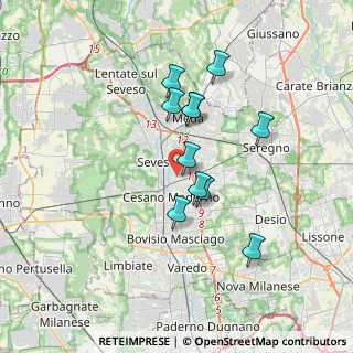 Mappa Via Luigi Pacinotti, 20031 Cesano Maderno MB, Italia (2.93273)