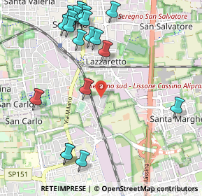 Mappa Via dei Buttafava, 20831 Seregno MB, Italia (1.2675)