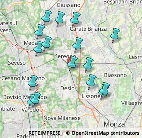 Mappa Via dei Buttafava, 20831 Seregno MB, Italia (4.09813)