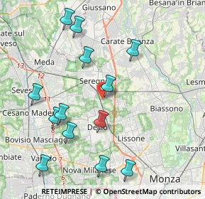 Mappa Via dei Buttafava, 20831 Seregno MB, Italia (4.45154)