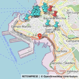 Mappa Via Karl Ludwig Von Bruck, 34123 Trieste TS, Italia (1.288)