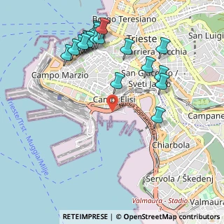 Mappa Via Karl Ludwig Von Bruck, 34123 Trieste TS, Italia (1.151)