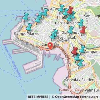 Mappa Via Karl Ludwig Von Bruck, 34123 Trieste TS, Italia (1.257)