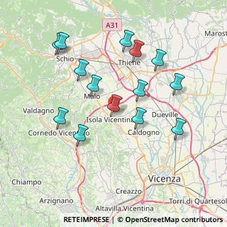 Mappa Via S. Marco, 36033 Isola Vicentina VI, Italia (7.61286)